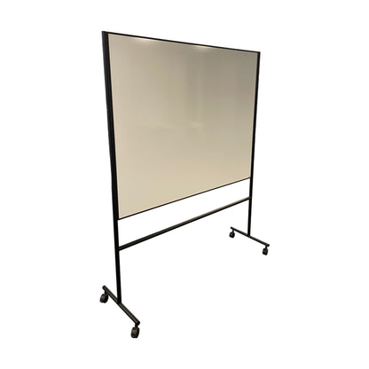 Lintex whiteboard på hjul med svart ramme, 155x50x195 cm