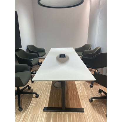 Møtebord, grå, 240x80 cm