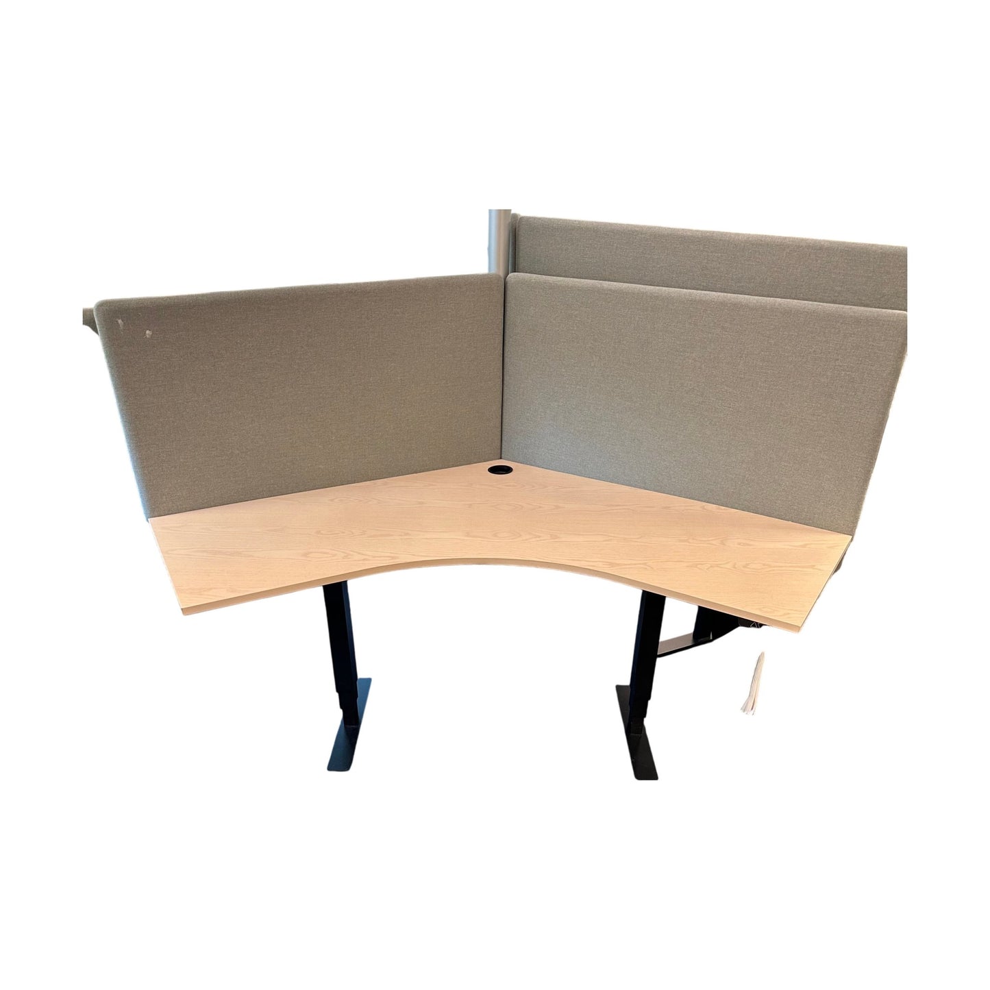 Elektrisk hev/senk skrivebord 205x100 cm, beige
