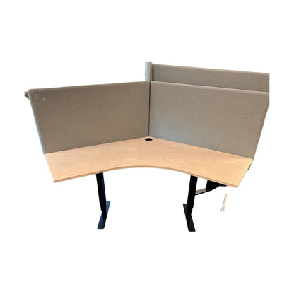 Elektrisk hev/senk skrivebord 205x100 cm, beige