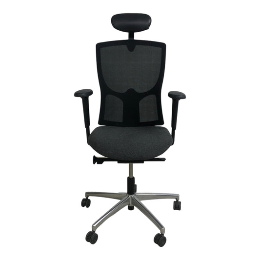 Drabert kontorstol i sort/grå