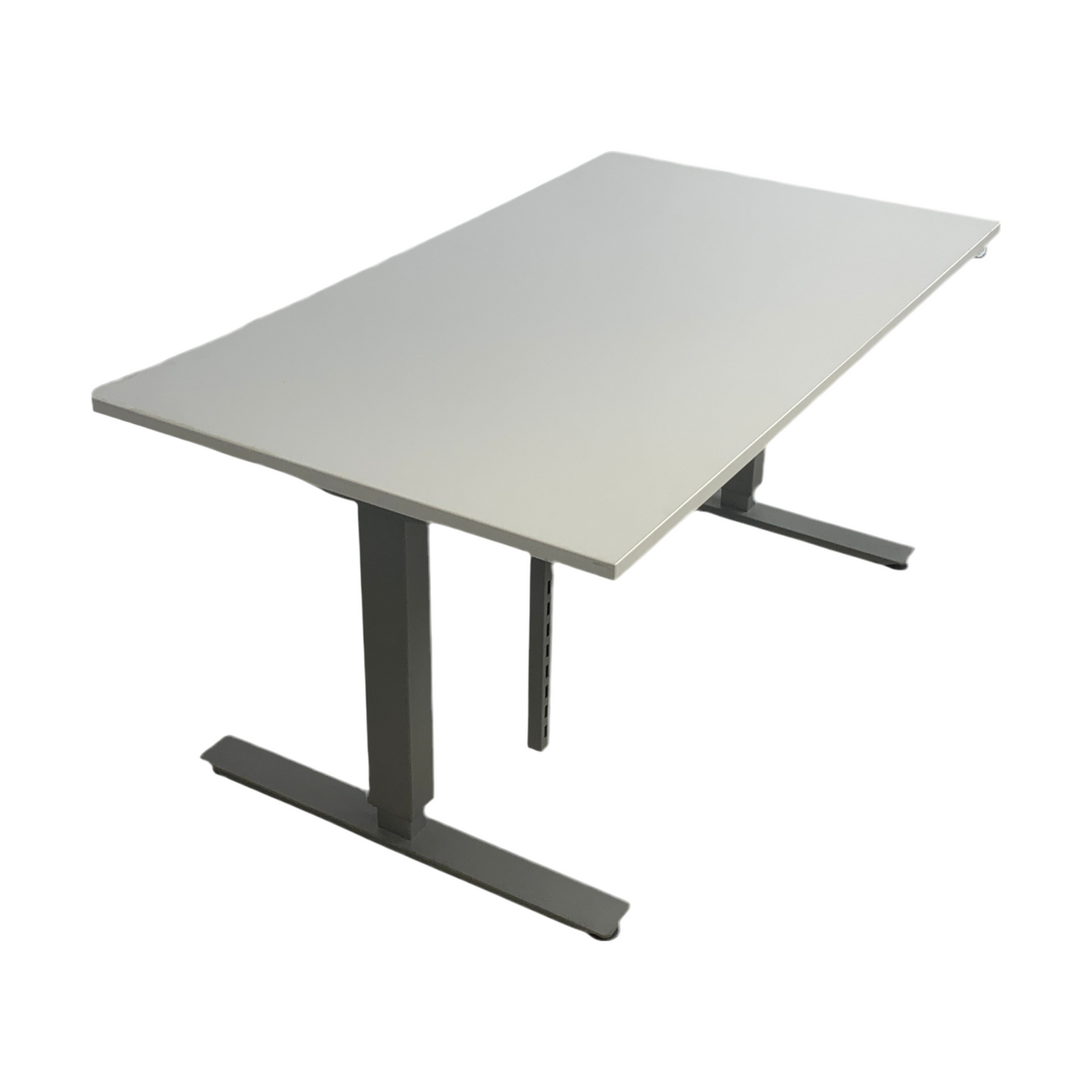 Elektrisk hev/senk skrivebord 140x80 cm, hvit laminat