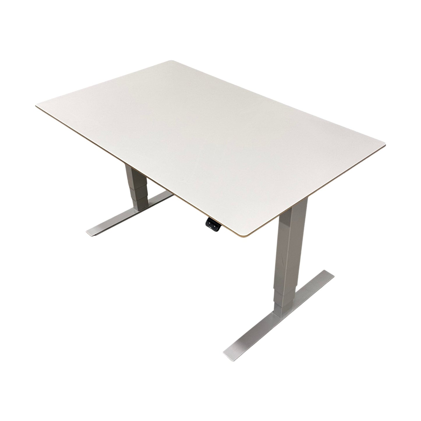 Elektrisk hev/senk skrivebord 130x80 cm, grå laminat, Edsbyn