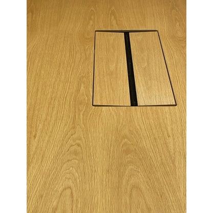 Moderne møtebord med trefarget laminat, 240x120 cm