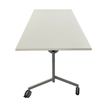 Kinnarps klappbord, hvit laminat, 140x70 cm