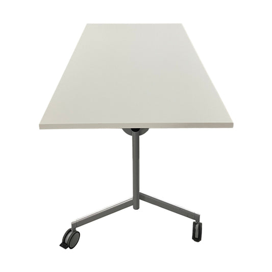 Kinnarps klappbord, hvit laminat, 140x70 cm