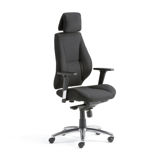 Kontorstol STIRLING, svart stoff fra AJ Produkter