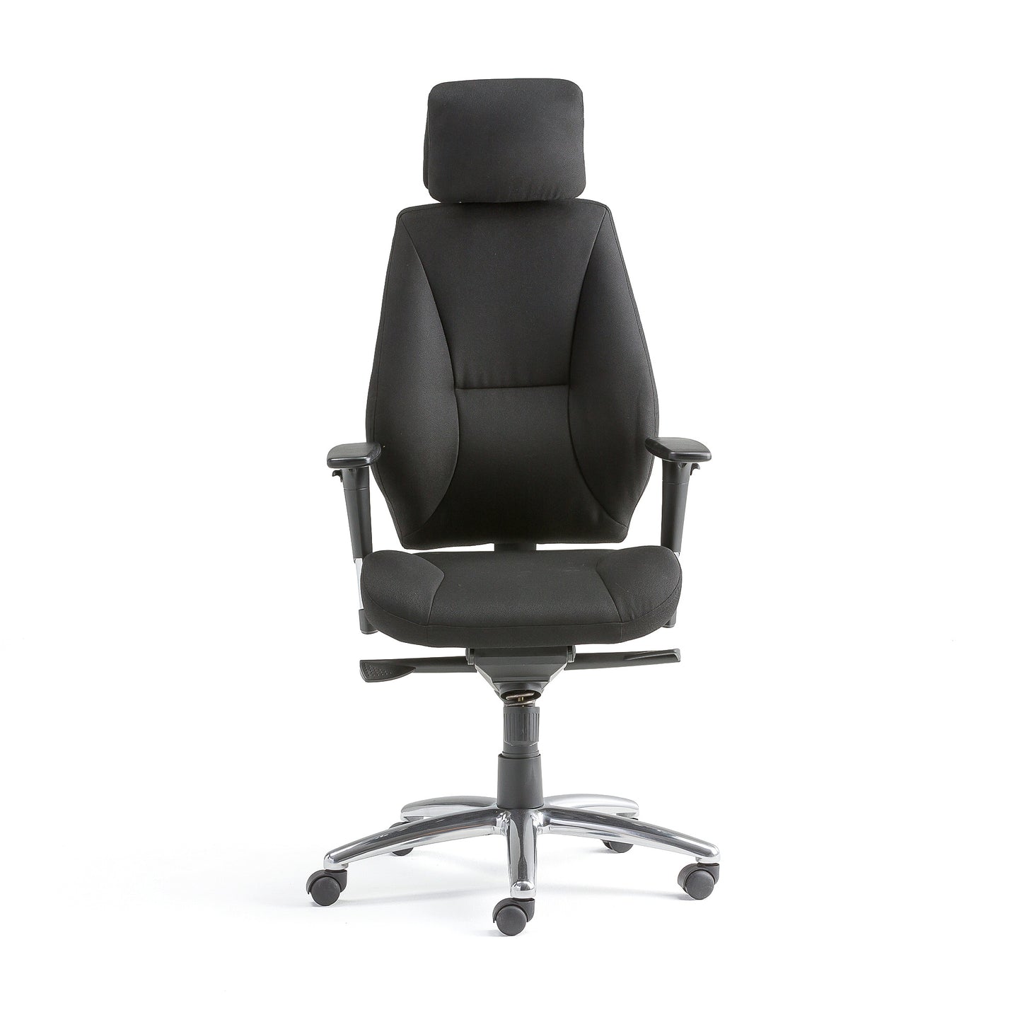 Kontorstol STIRLING med høy rygg, svart stoff