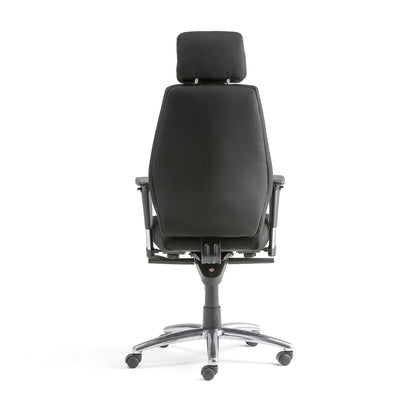 Kontorstol STIRLING med høy rygg, svart stoff