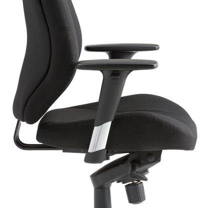 Kontorstol STIRLING med høy rygg, svart stoff