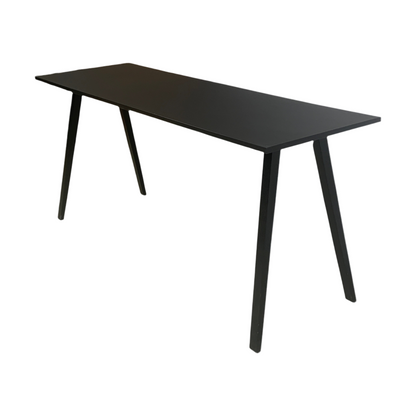 Barbord i svart, 200x65 cm