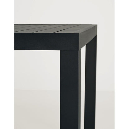 Arezzo hagebord i svart aluminium 180x74 cm