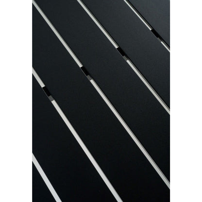 Arezzo hagebord i svart aluminium 180x74 cm