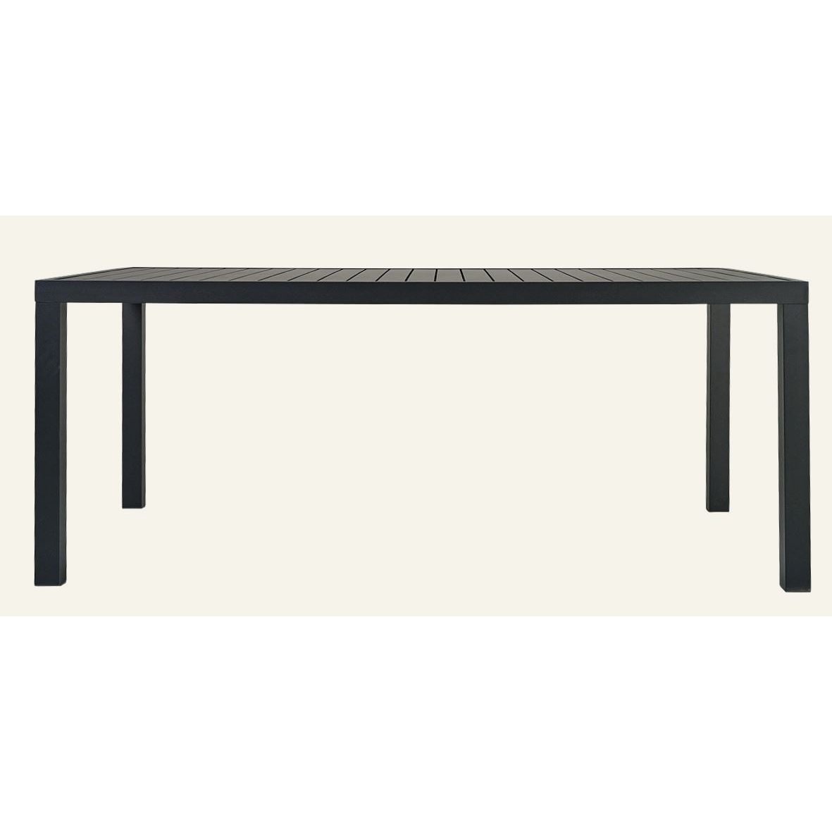 Arezzo hagebord i svart aluminium 180x74 cm
