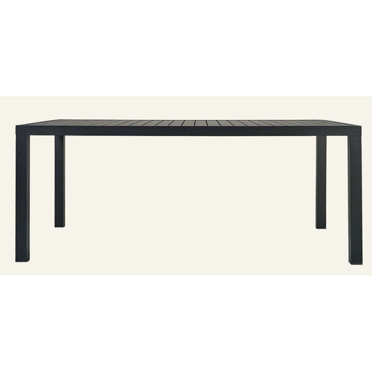 Arezzo hagebord i svart aluminium 180x74 cm