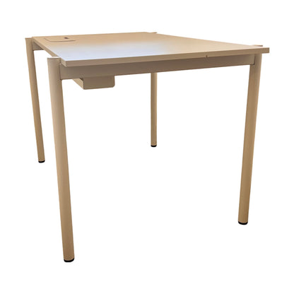 Skrivebord 120x75 cm, hvit laminat