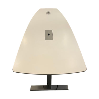 Møtebord fra Kinnarps, hvit laminat, 420x112 cm