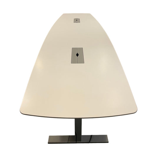 Møtebord fra Kinnarps, hvit laminat, 420x112 cm