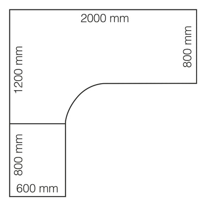 FLEXUS elektrisk hev/senk understell til 200x200 bordplate