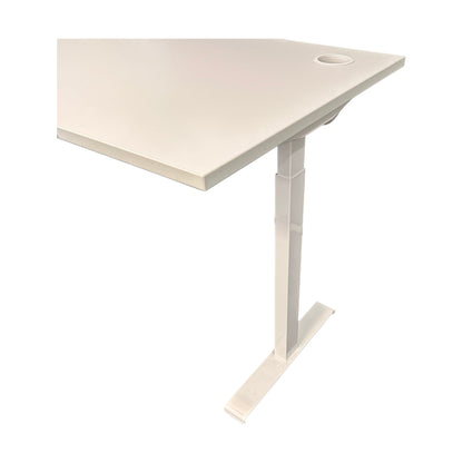 Helhvit skrivebord justerbart, 140x70 cm, Edsbyn