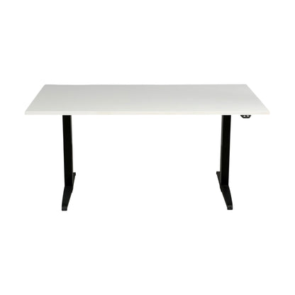 Elektrisk hev/senk skrivebord, hvit, 140x80 cm