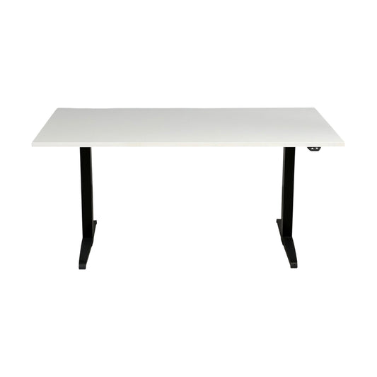 Elektrisk hev/senk skrivebord, hvit, 140x80 cm