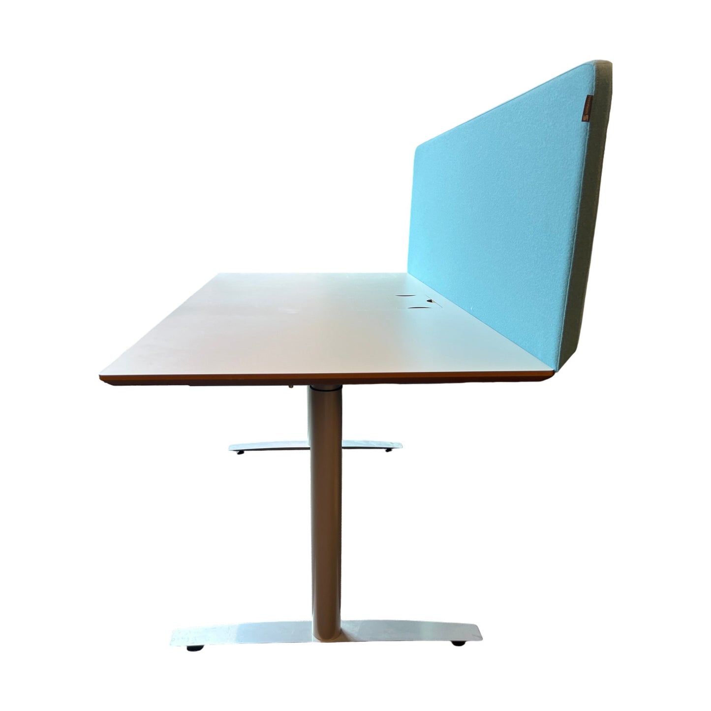 Elektrisk hev/senk skrivebord, grå, 160x80 cm