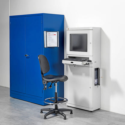 Verkstedstol BRISBANE, høy, svart