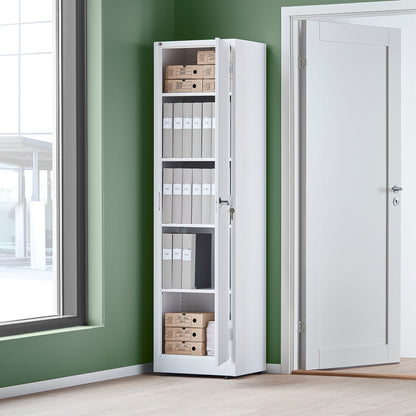 Oppbevaringsskap SMART, H1900 B530 D400 mm, hvit/hvit fra AJ Produkter