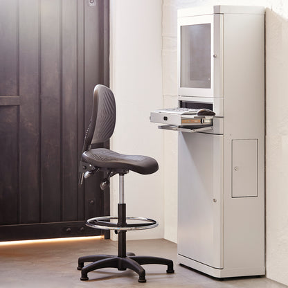 Verkstedstol BRISBANE, høy, svart