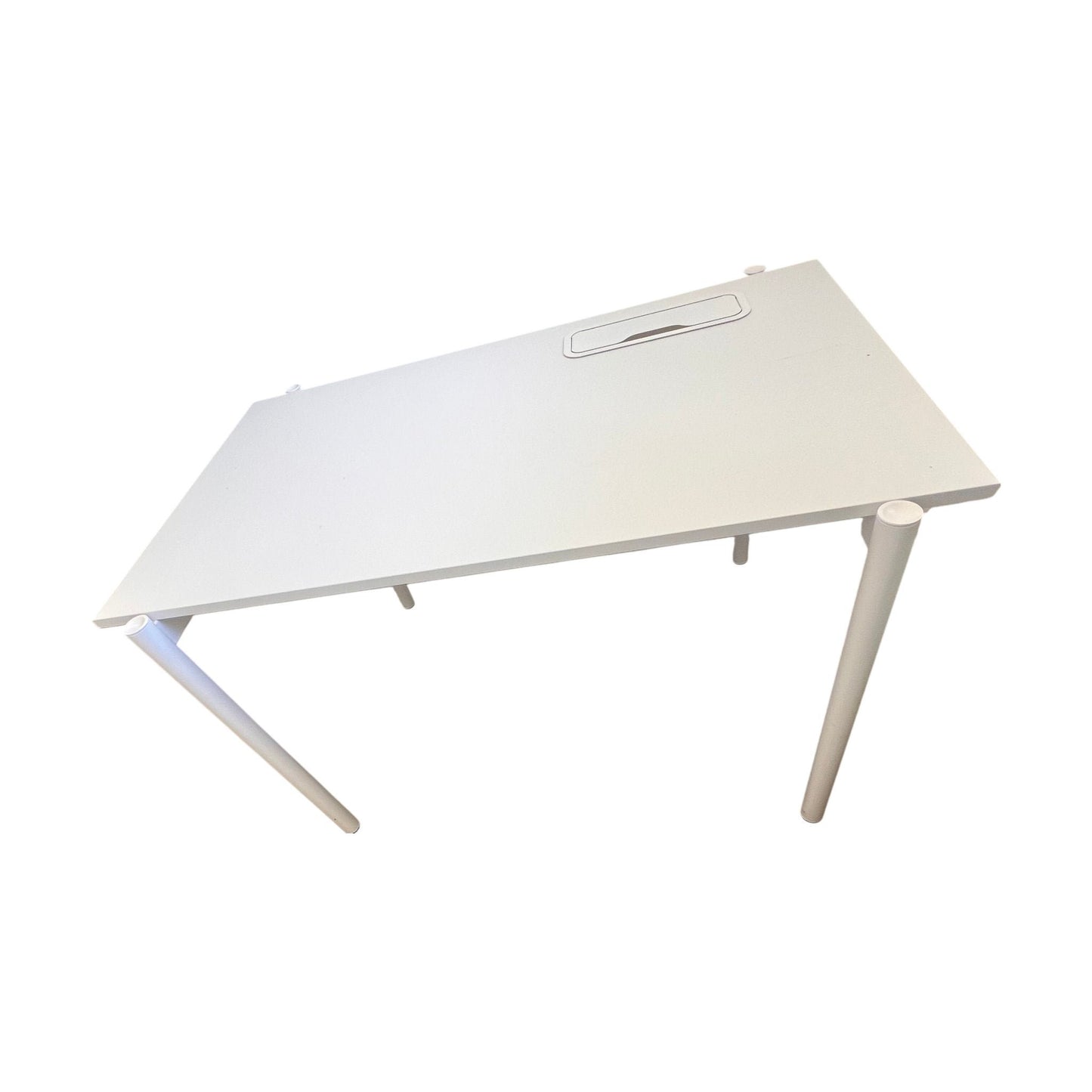 Skrivebord 120x75 cm, hvit laminat