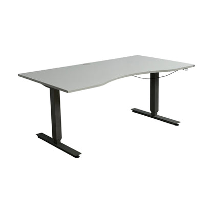 Elektrisk hev/senk skrivebord fra Kinnarps, grå, 160x90 cm