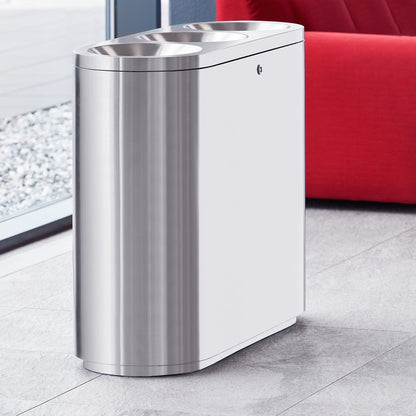 Sorteringsbeholder CLARK, 3x48 l, rustfritt stål