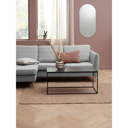 Sofabord TROSTERUD fra JYSK, marmor-look/svart, 50x100 cm