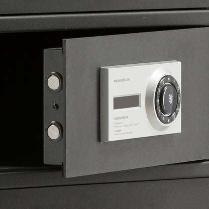 Verdiskap med 3 rom, kodelås, svart