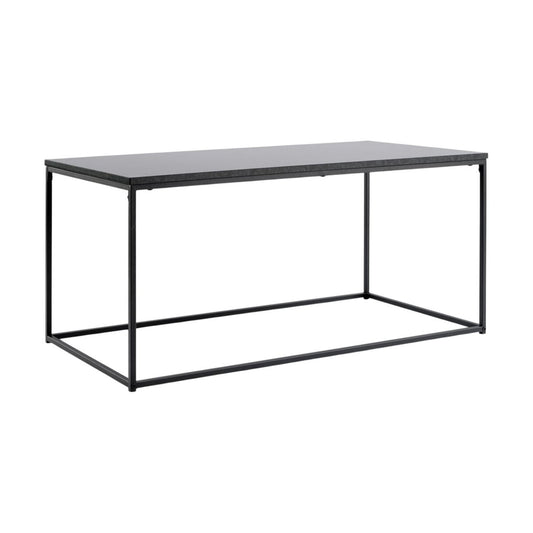 Sofabord TROSTERUD fra JYSK, marmor-look/svart, 50x100 cm