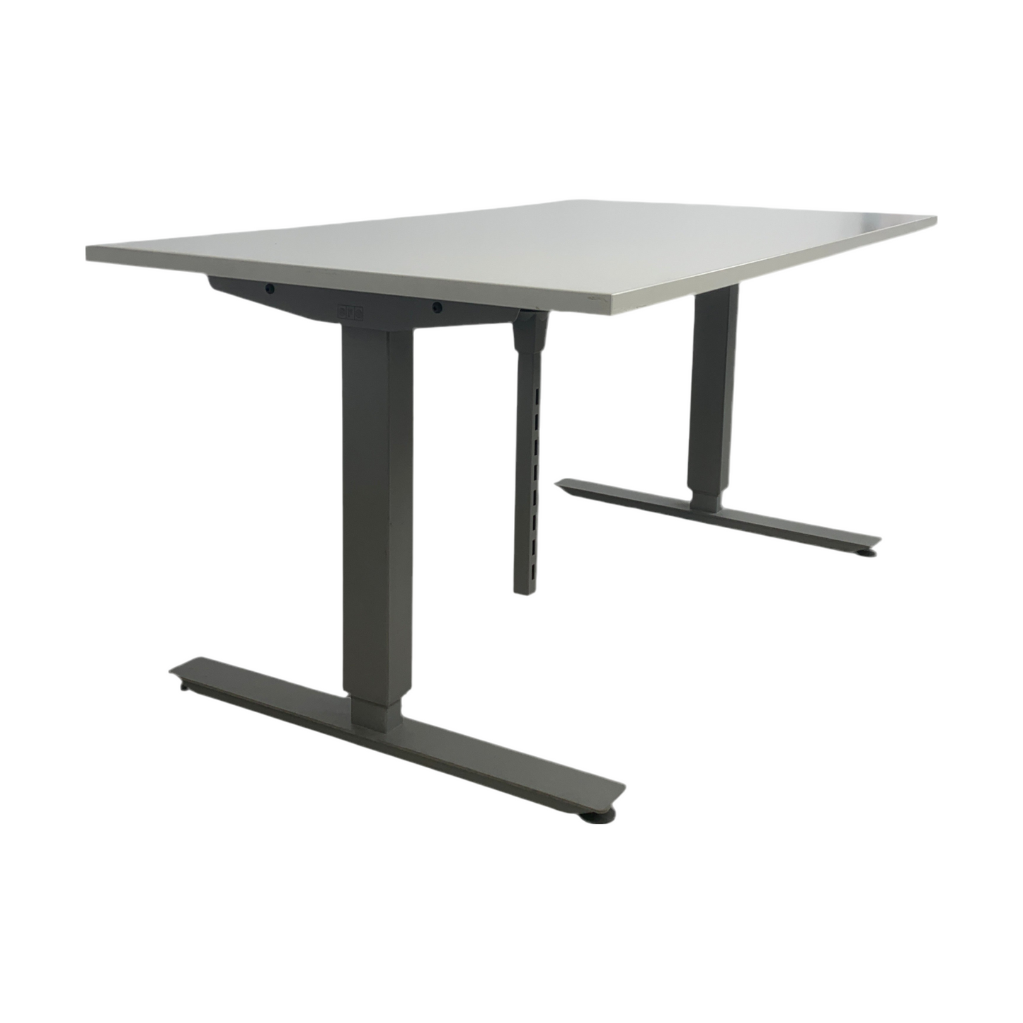 Elektrisk hev/senk skrivebord 140x80 cm, hvit laminat