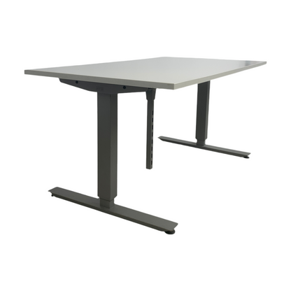 Elektrisk hev/senk skrivebord 140x80 cm, hvit laminat