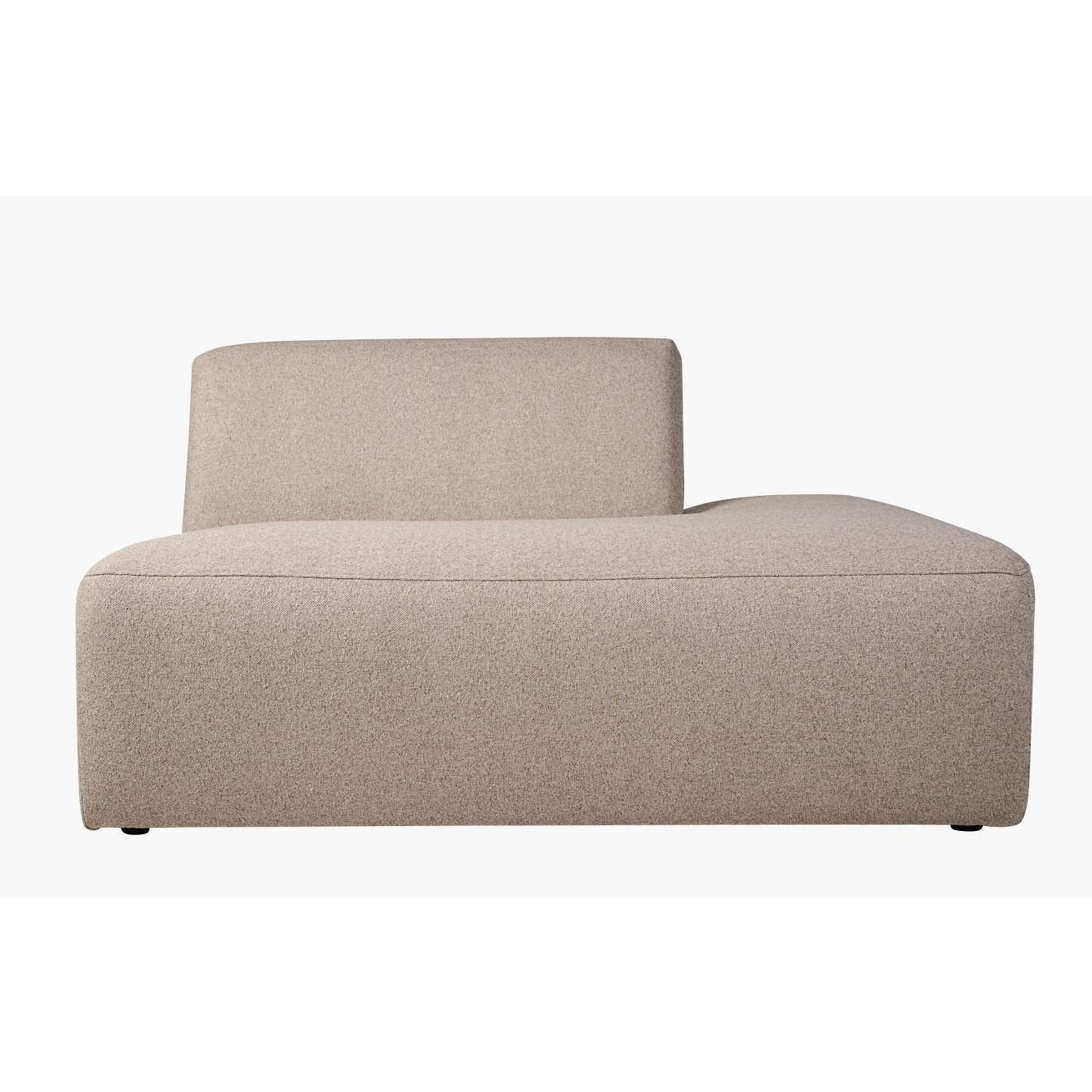 Juno Modulsofa åpen ende høyre beige 2-seter sofa fra Kid, slitesterkt tekstil