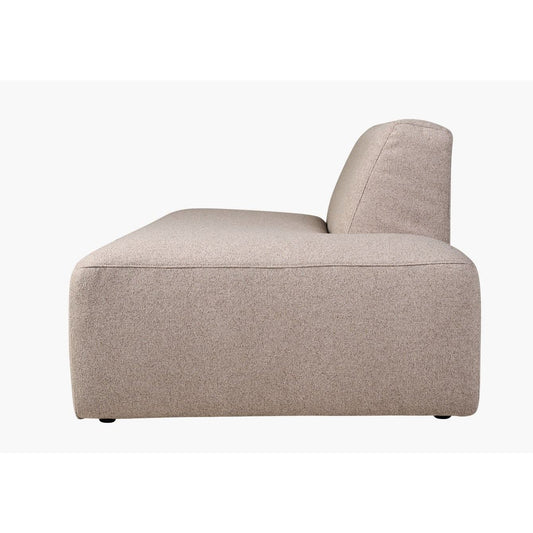 Juno Modulsofa åpen ende høyre beige 2-seter sofa fra Kid, slitesterkt tekstil