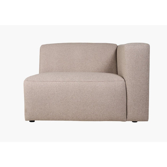 Juno Modulsofa 1,5 seter m/armlene høyre beige fra Kid, slitesterkt tekstil