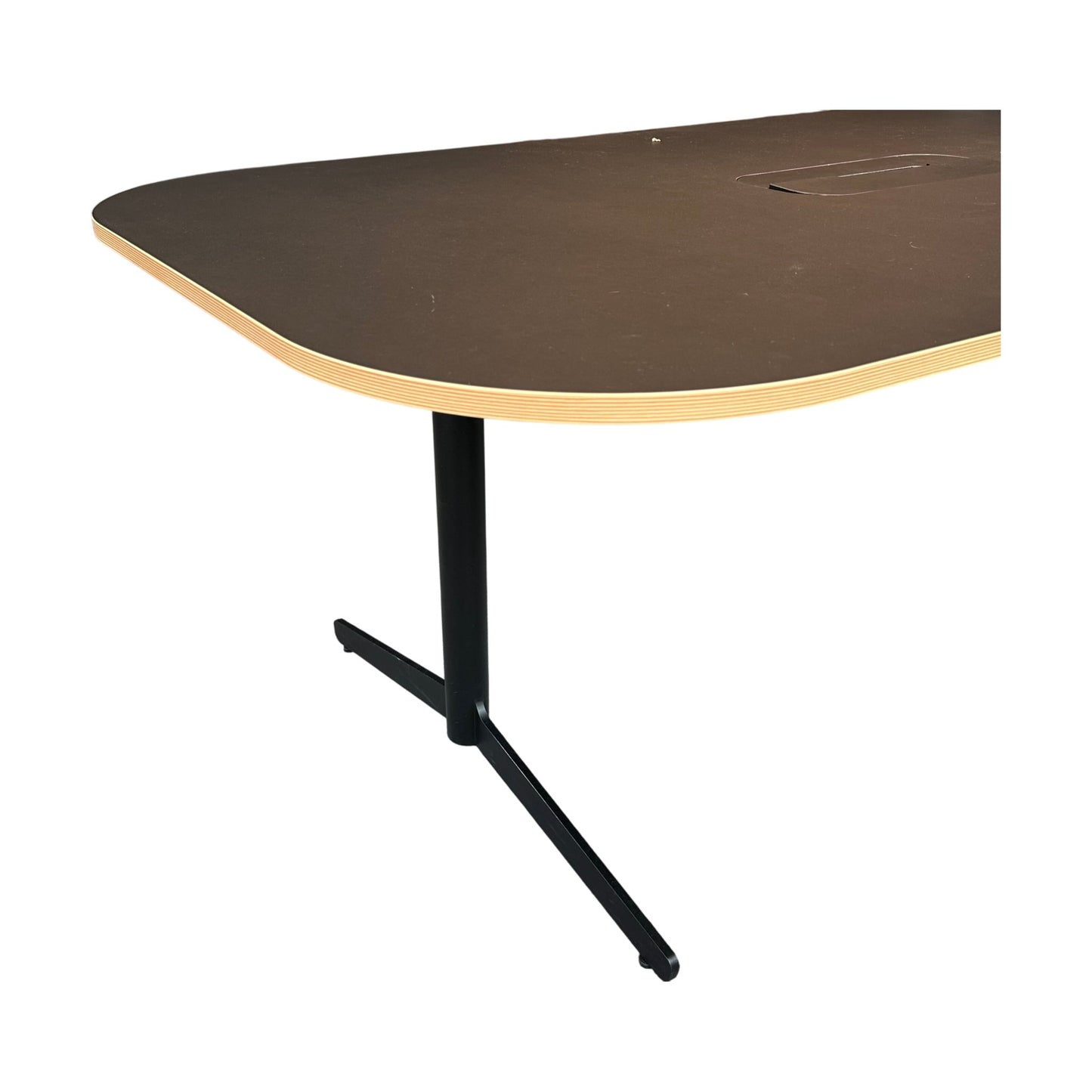 Feather møtebord fra Edsbyn, sort MDF, 320x110 cm