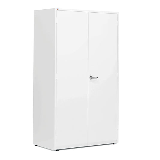 Oppbevaringsskap SUPPLY, stål, H1900 B1020 D635 mm, hvit/hvit fra AJ Produkter