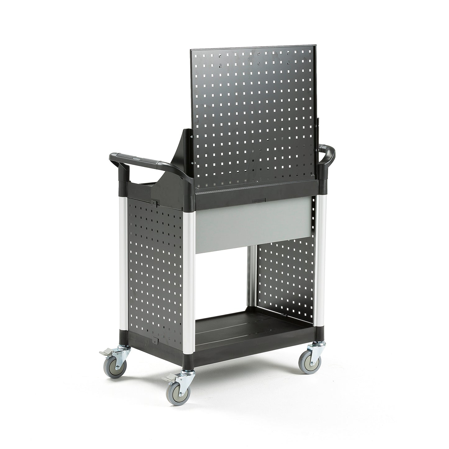 Hyllevogn MOVE med 2 skuffer + verktøypanel, 850x480x1345 mm fra AJ Produkter