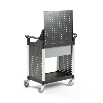 Hyllevogn MOVE med 2 skuffer + verktøypanel, 850x480x1345 mm fra AJ Produkter