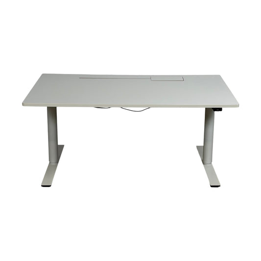 Dencon Delta elektrisk hev/senk skrivebord, hvit, 140x80 cm