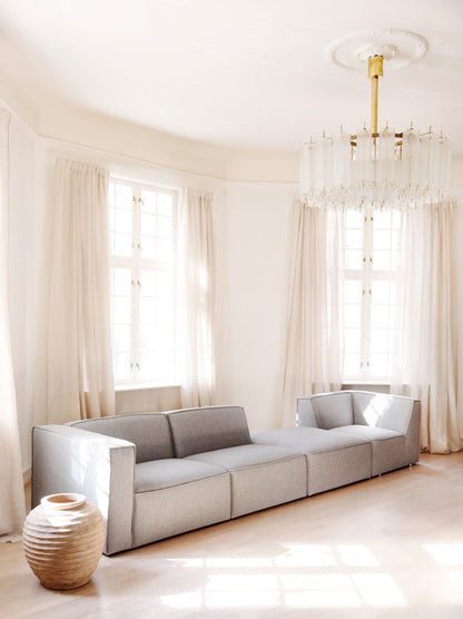 Isa Modul hjørne natur 2-seter sofa fra Kid, slitesterkt tekstil