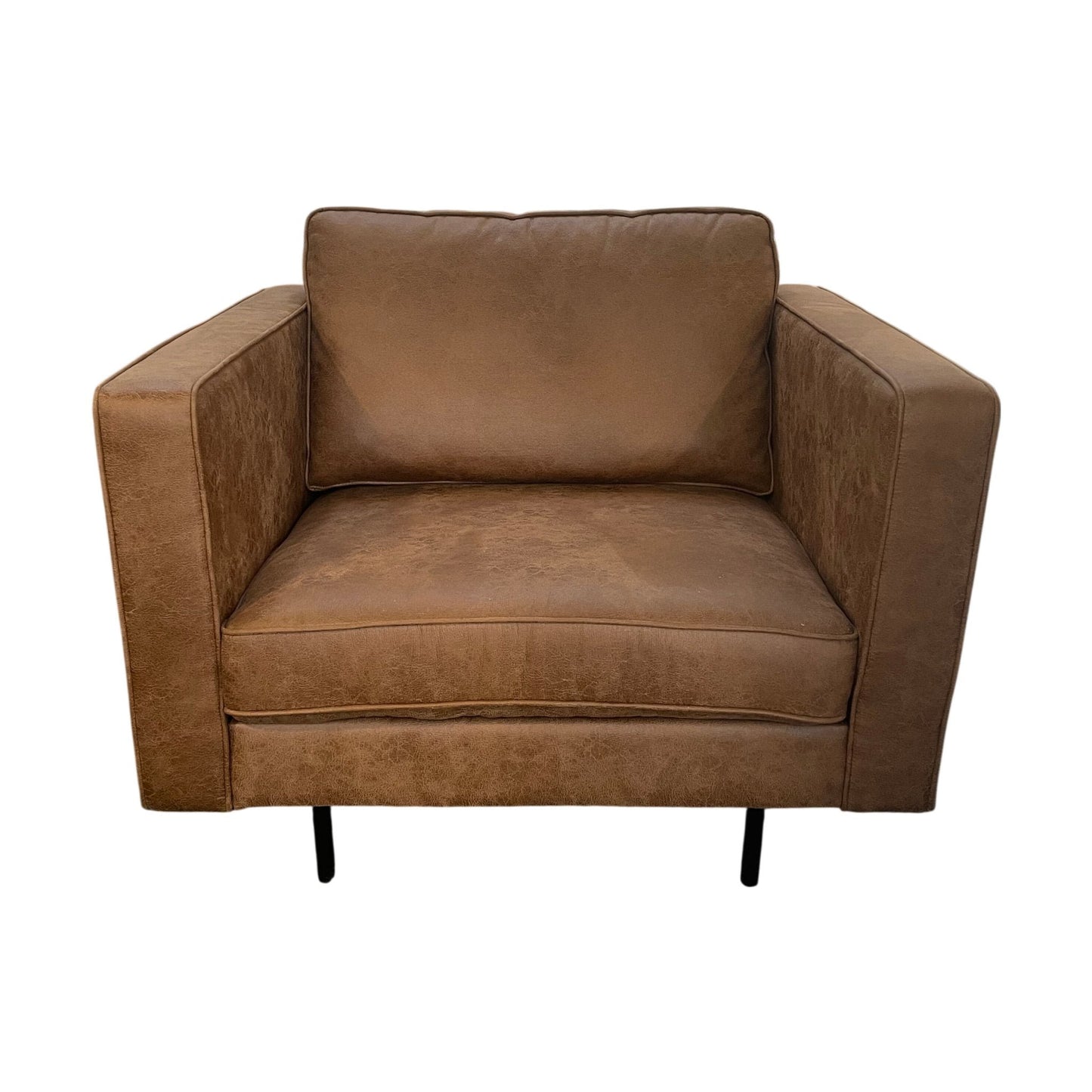 Brun Westin lenestol i skinn