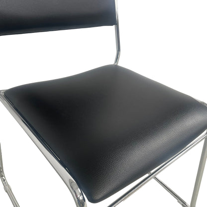Møteromsstol i skinn, stabelbar