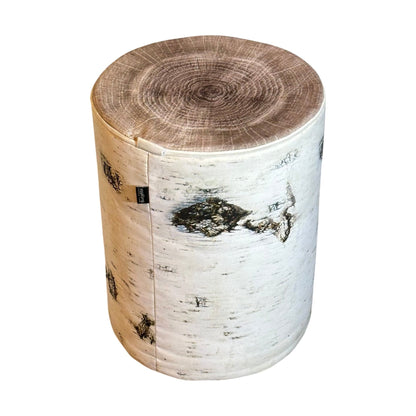 Bjørk puff fra Ygg & Lyng, hvit